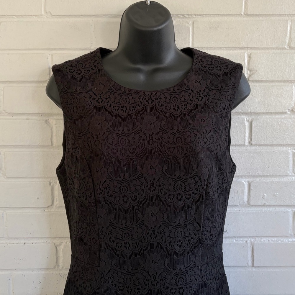 Erin Fetherston Drop Waist Lace Hepburn Dress in Black - Picture 4 of 9